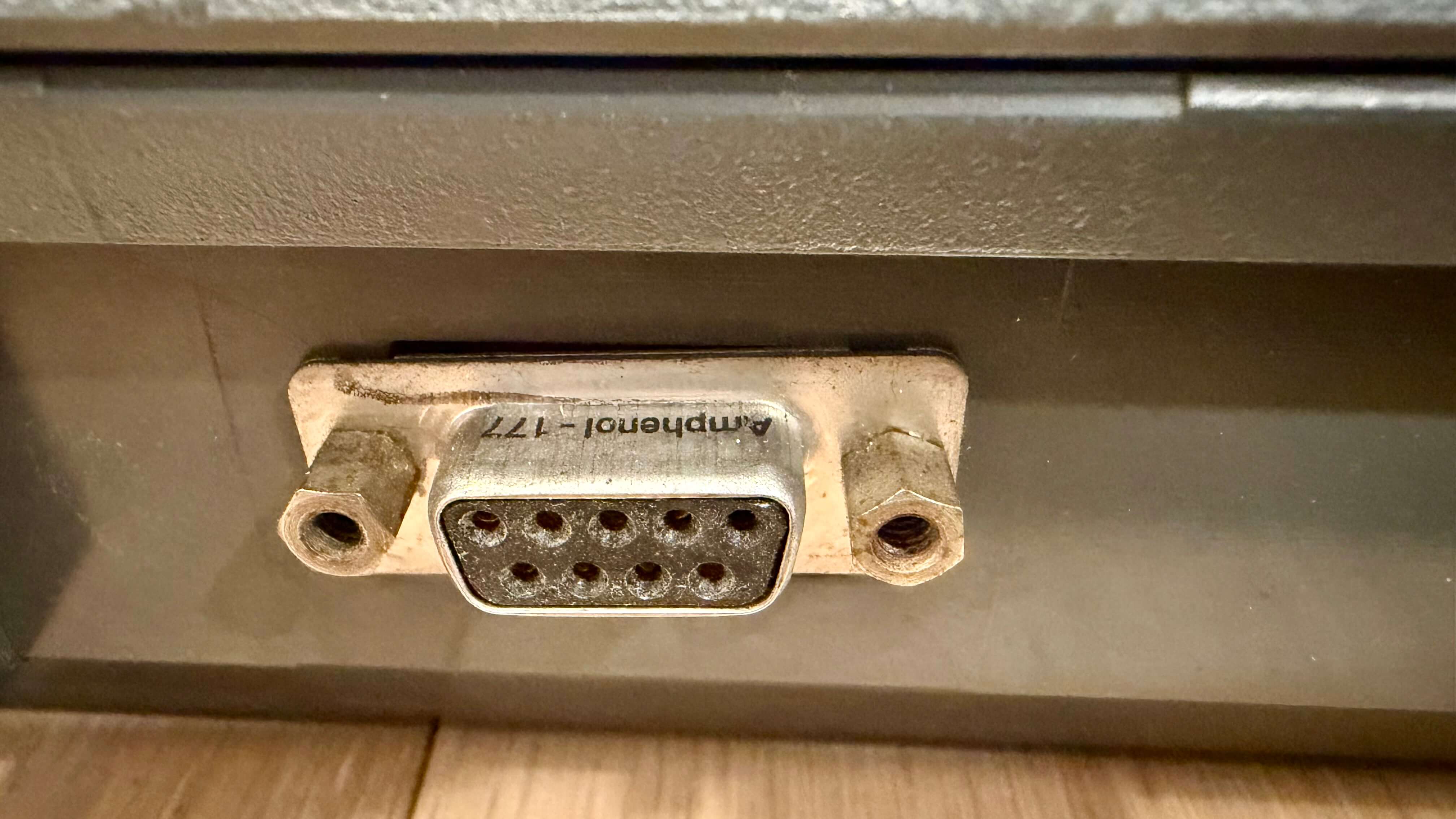 DB-9 serial port on the back.